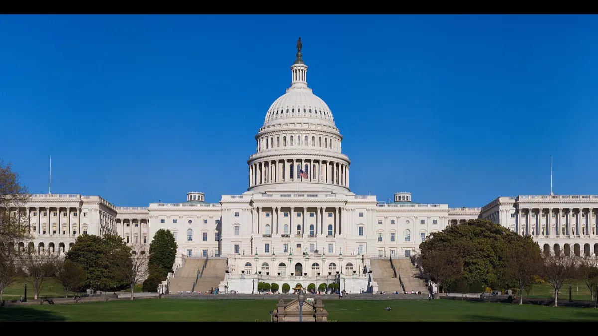 Illustration of a state capitol building